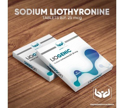 Buy original Genisq Pharma Liogenic (SODIUM LIOTHYRONINE) 25mcg/tab 50 Tabs